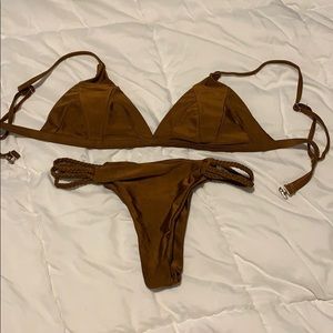 Bronze Peach Asha Triangle Padded Bikini